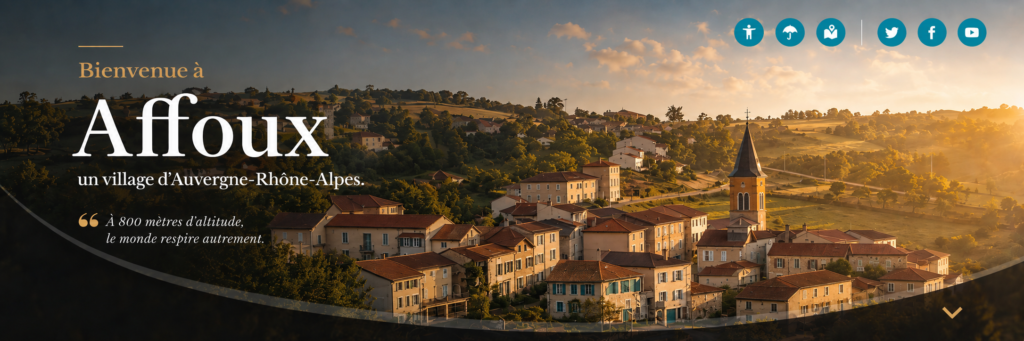 Visuel du Hero header original pour la commune d'Affoux sur Facebook
