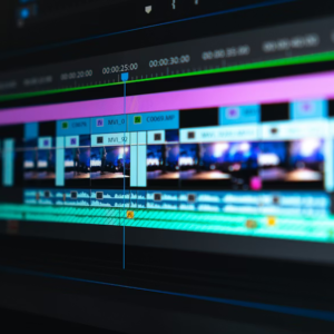 Timeline d'un projet sur un logiciel de montage vidéo